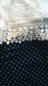 Polka-dots and lace, living together in harmony...